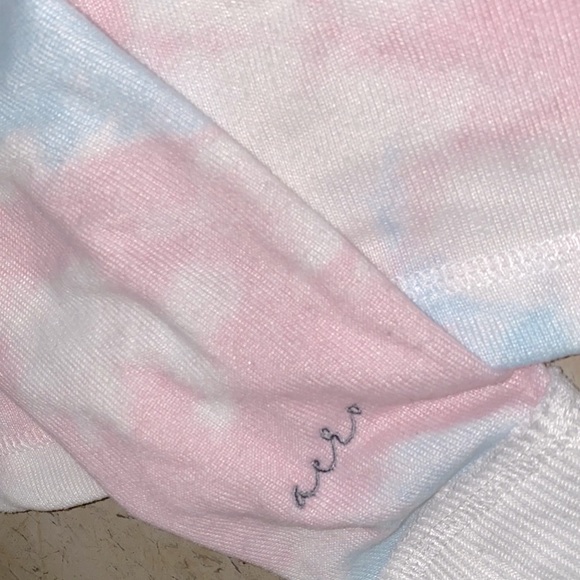 Y2K Aeropostale cotton candy tye dye super soft long sleeve button up cardigan - Picture 2 of 5